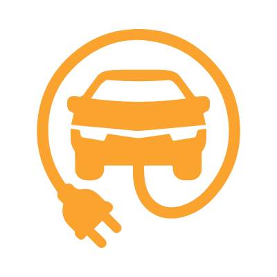 Electric Vehicles Icon which is a car with a plug in it