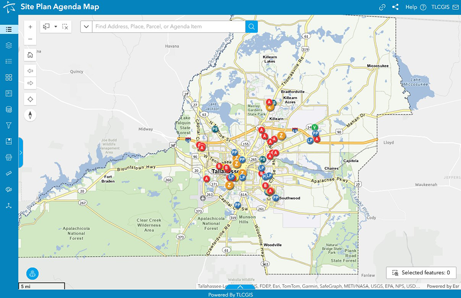 Map of projects in review