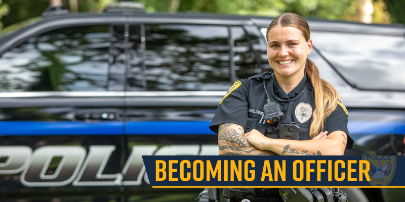 an officer sitting in her TPD cruiser